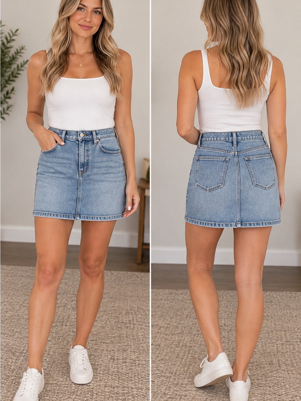 J. Crew Light Blue Denim Mini Skirt